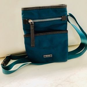 TUMI GREEN CROSSBODY